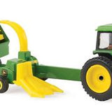 Miniatura Trator John Deere 4960 Com Vagão De Forragem 1/64
