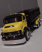 Miniatura Mercedes-Benz L-1113 Amarela Chassi-cabine clássico (Escala 1/24)