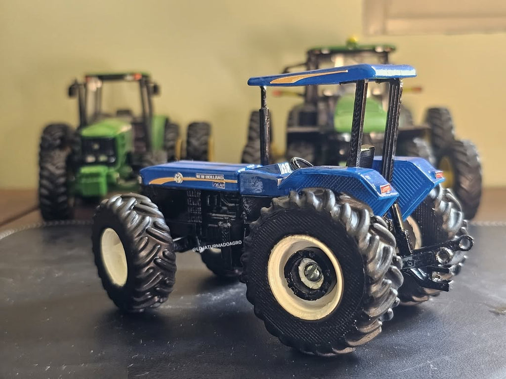 Miniatura New Holland 7630 (Versão Artesanal) - 1/32
