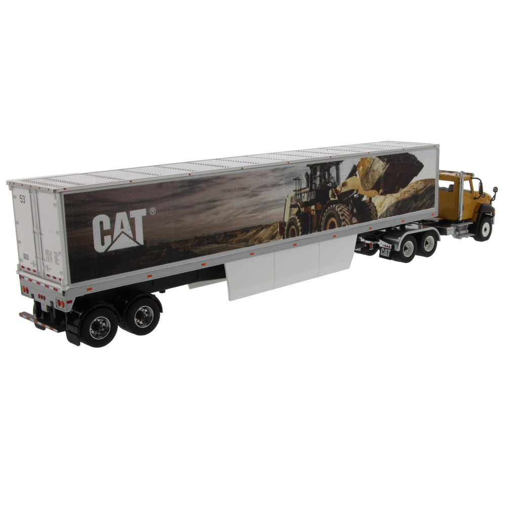 Miniatura Colecionável - Caminhão CAT CT660 com Trailer - Escala 1:50