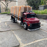 Mercedes-Benz L-1113 Vermelho com Carreta Carga Seca – Escala 1/24